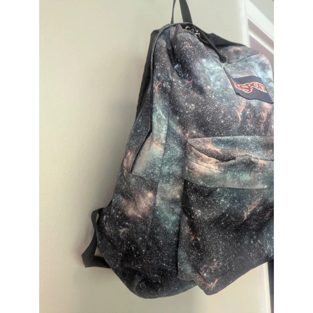 JanSport Galaxy Print Backpack Unisex OS Blue Purple Good Cosmic SuperBreak